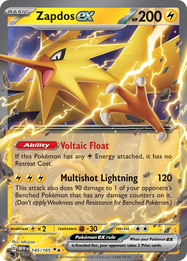 151 - Zapdos EX 145/165 - NM