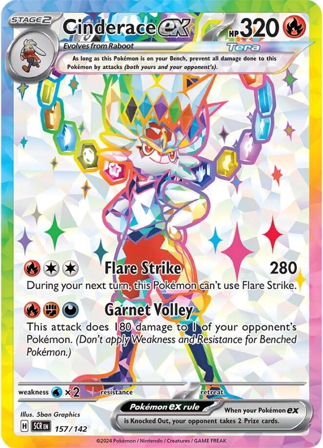 SCR - Cinderace EX 157/142 - NM